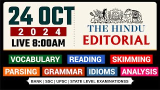 THE HINDU EDITORIAL || Analysis 24 Oct 2024 || SSC / UPSC / BANKING EXAMS || By Kartik Sir #thehindu