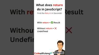 What Does return Do in JavaScript? | JavaScript Function Return #javascript #coding #interview