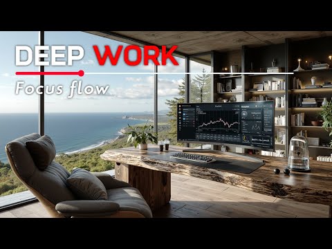 Deep Work Music Ocean View ~ Focus Productivity Ambience for Study Sessions Loop