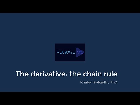 The derivative: the chain rule