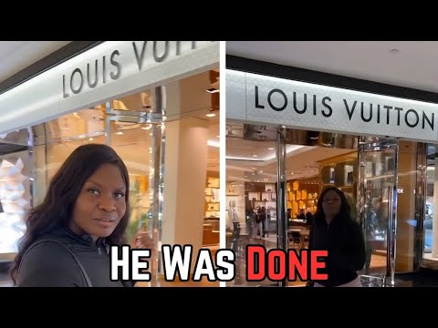 She tried to trick him into buying a designer bag. (It backfired) 