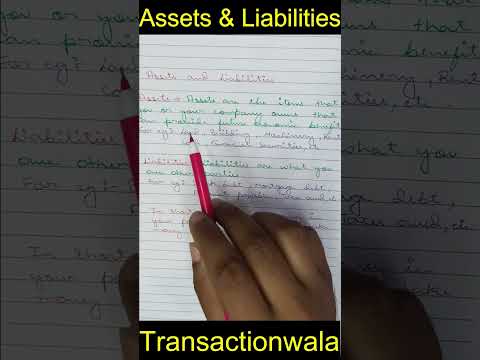 What is Assets & Liabilities in English/Hindi || Definition and concept of assets and liabilities