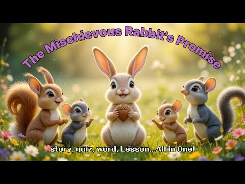 The Mischievous Rabbit's Promise | 장난꾸러기 토끼의 약속 | #kidsstory, #childrensstory,#storytelling,#English