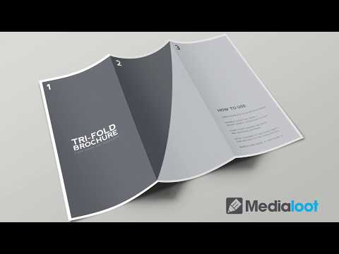 Tri Fold Brochure Mockup Template - Demonstration
