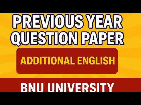 📚 1 sem B.com BNU Additional English| Previous Year Question Papers & SEP Syllabus 2025 |
