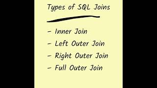 Types of SQL Joins #sql #sqlserver #join #sqljoins #concept #techshorts