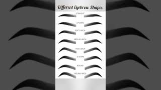 Different Eyebrow Shapes 😻🤎🖤...#eyebrows #tutorial #diy #ideas #tips #colorful #makeup #howto #steps