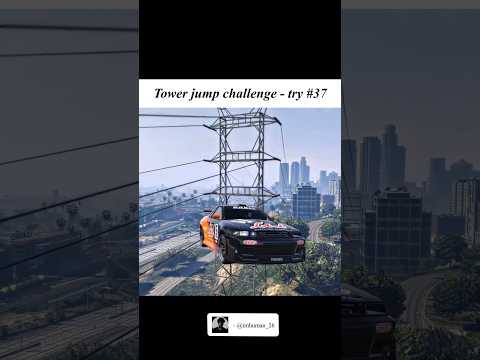 car tower jump in gta v 😐 #gta #gtastunt #gtav #gtapc #gtabiker #gtavpc #gtavice #shorts #fyp #viral