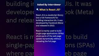 What is React JS? Deep Explanation for Beginners (2025 Guide)  #ReactJS