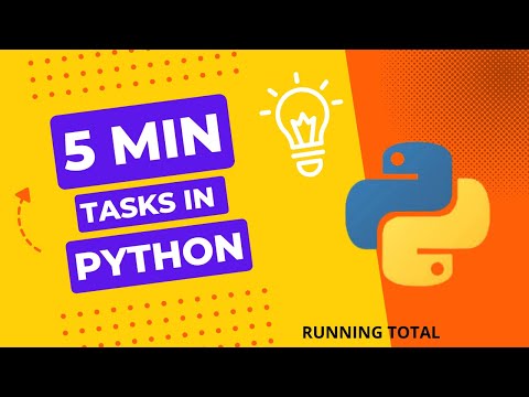 5 min Task 1 - Running Total #Python #programming #automation #coding