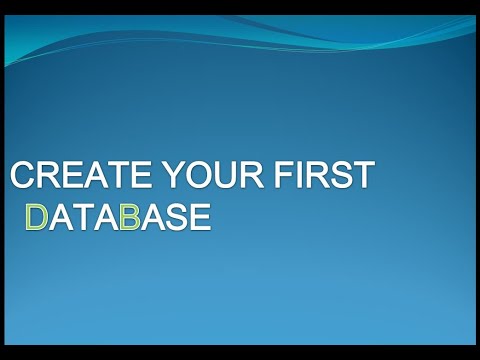 Create your first Database in Sql