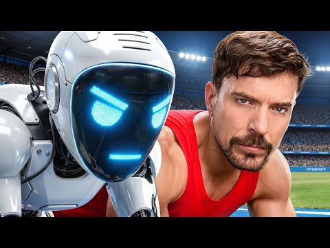 World's Fastest Man Vs Robot! | @MrBeast  | @MrBeastGaming