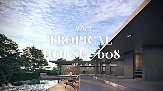 TROPICAL HOUSE #008 - 3 Bedroom bungalow, indoor outdoor living | Sketchup + Enscape Visualization
