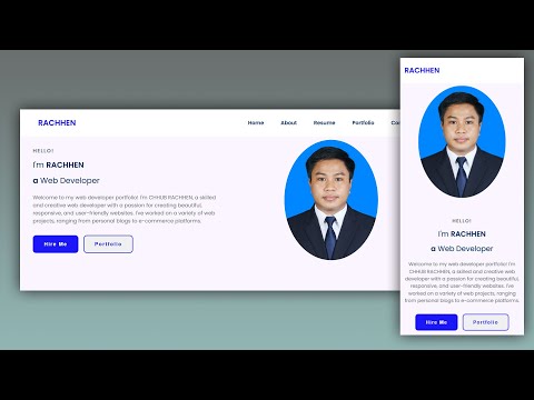 Responsive Portfolio Website with HTML and CSS | Step by Step Guide