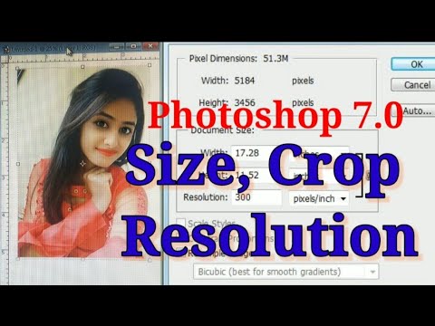 How to Size,Crop, Resolution in Photoshop7.0
