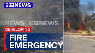 Emergency level blaze in Perth suburb | 9 News Australia