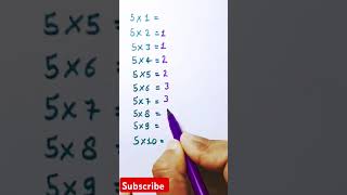 Table of 5 #shortvideo #mathshortcut #tabletrick #trending #shortcuttricks #education