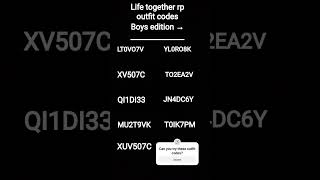 Life together rp outfit codes for boys#shorts#roblox#outfit#codes