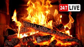 🔥 Cozy Fireplace 4K (LIVE 24/7). Fireplace with Crackling Fire Sounds. Christmas Fireplace 2026