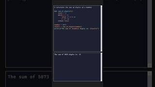 Calculate Sum Of digits Using Python #pythondsa #python #programming #code