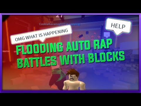 Filling Auto Rap Battles with Blocks | Roblox Exploiting