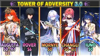 S0 Mornye & Iuno / Augusta / Changli / Rover | Tower of Adversity 3.0 | Wuthering Waves