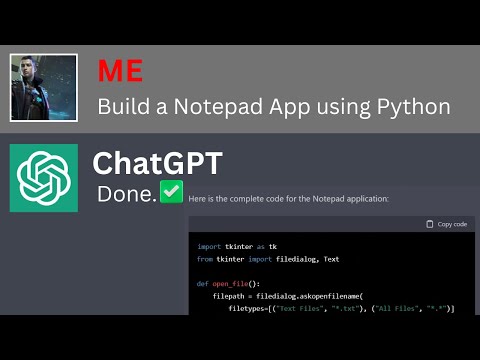 Build Notepad App using ChatGPT in 1 minute  #openai #chatgpt