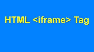 HTML iframe Tag