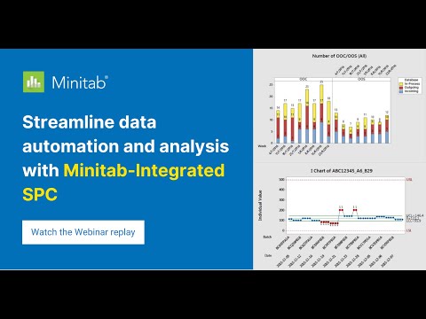 Streamline data automation and analysis with Minitab-Integrated SPC
