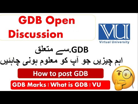 How to Attempt GDB on VULMS... -Virtual University of Pakistan