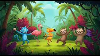 Cartoon Animals Dancing in the Jungle – Cute & Funny AI Animation! #vidobot
