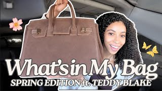 What’s In My Bag Spring 2025 | Teddy Blake Gigi Suede 13” Review + Everyday Essentials