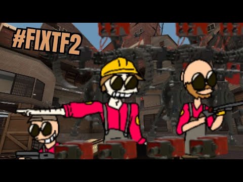 The desperate defense of pl_upward against a bot-infested enemy team. (June 2024, colorized) #fixtf2