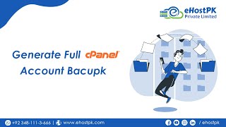 Generate cPanel Account Full Backup 2022  -  Learn with #Khurram Shahzad