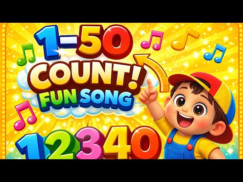 Counting Numbers Song 1 to 50 🎵 | Learn to Count 1–50 | Hindi + English Kids Songs | 3D Cartoon