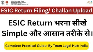 ESIC Return Filing Procedure Online 2024 | #legalhubindia