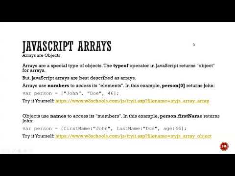 cis255 10a js operators, typeof, instanceof, arrays