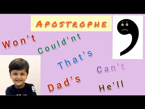 Apostrophe for kids video  | Fun Learning | English Grammar | Punctuation | 5yrs old | PRAVIT JAIN