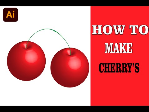 CHERRY FRUIT ILLUSTRATION IN ADOBE ILLUSTRATOR| VECTOR ART|