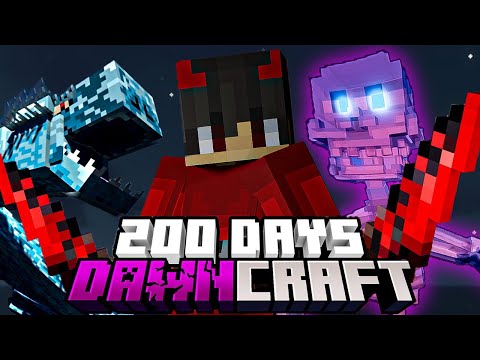 I SURVIVED 200 DAYS IN DAWNCRAFT HARDCORE!