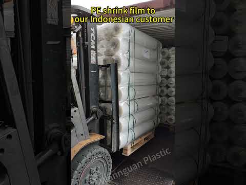 send the PE shrink films to our Indonesian customer #heatshrink #factory #heatshrinkwrap