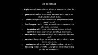 CSS PROPERTIES #CSS #coding