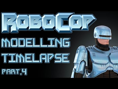 3D modeling ROBOCOP - 3DS MAX - VRAY -  timelapse. part.4