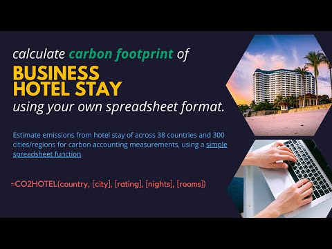 Emissions from Business Hotel Stay - Carbon Footprint Estimation Spreadsheet Function
