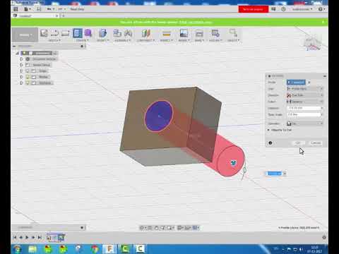 Autodesk Fusion 360 Tutorial.....How To Do Extrude Cut In Autodesk Fusion 360.