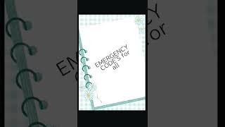 Emergency code #knowledge for all