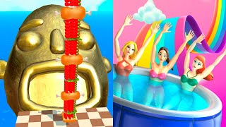 Sandwich Runner VS Hottub Run! - All Levels SpeedRun Gameplay Android iOS Ep1