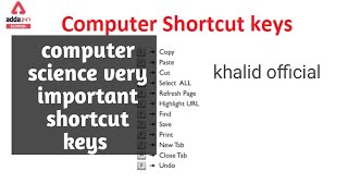 very important shortcut keys of computer science for all exams