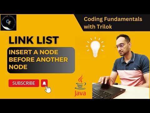 How to Insert a node in link list before a particular node || Concepts || Code in Java || In Hindi
