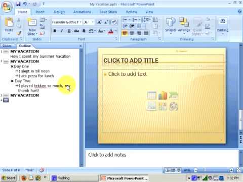 PowerPoint 2007 Tutorial 1.2. Views and Printing